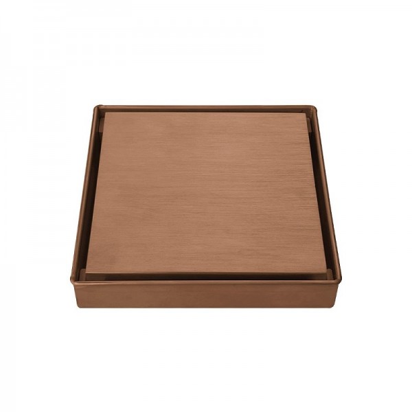 Orabella Σιφώνι Δαπέδου Square Brushed Rose Gold 15214
