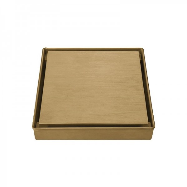 Orabella Σιφώνι Δαπέδου Square Brushed Gold 15215