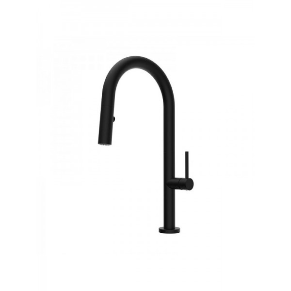 Orabella Vertigo Ψηλή Μπαταρία Κουζίνας Πάγκου Με Ντουζ Black Mat 20111