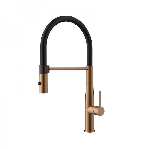 Orabella Bracket Ψηλή Μπαταρία Κουζίνας Πάγκου Με Ντουζ Rose Gold  20138