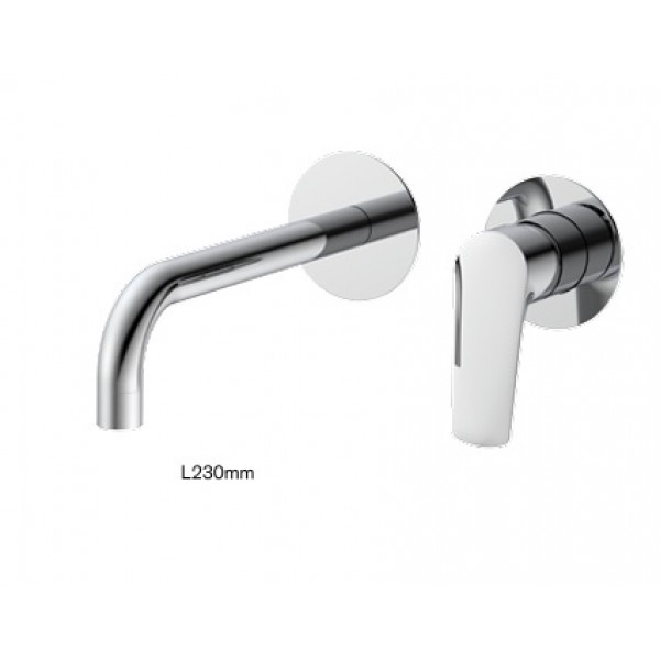 Kls Lux 690613 Σετ Μίκτης & Στόμιο Εντοιχισμού Νιπτήρα 1 Εξόδου chrome