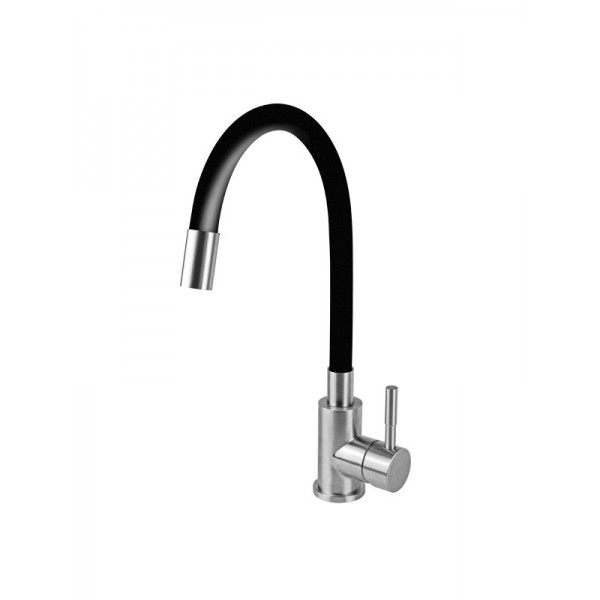 Karag Linux Ψηλή Μπαταρία Κουζίνας Πάγκου Inox Μαύρη K221