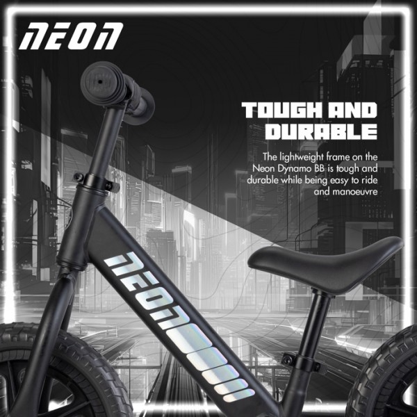 YVOLUTION Neon Ποδήλατο Ισορροπίας με LED Ρόδες 12'' - Μαύρο  53.NT52B2