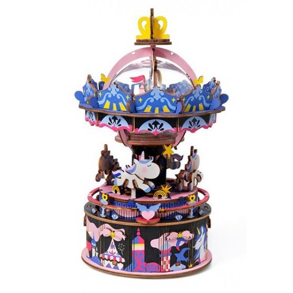 3D Παζλ Κατασκευή ROBOTIME Rolife Starry Night  Merry-go-round DIY Music Box AM44