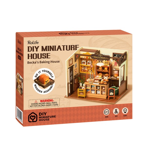 3D Παζλ Κατασκευή Rolife Becka's Baking House DIY Miniature House Kit  DG161