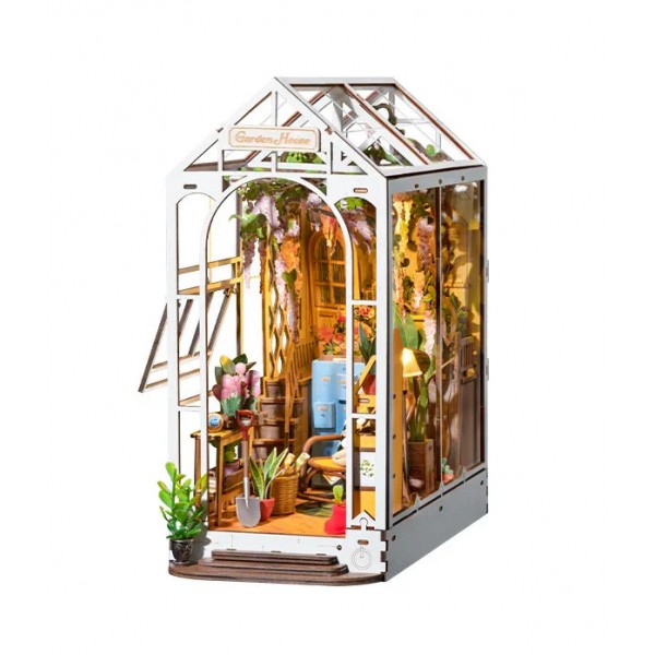 3D Παζλ Κατασκευή Rolife Garden House 3D Wooden DIY Miniature House Book Nook TGB06