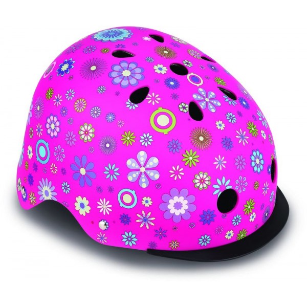 Κράνος Globber Elite Lights XS/S (48-53cm) Deep Pink Flowers (507-110)