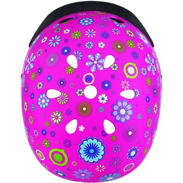 Κράνος Globber Elite Lights XS/S (48-53cm) Deep Pink Flowers (507-110)