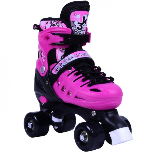 Rollers Αθλοπαιδιά 10305 Αυξομειούμενα Πατίνια/Roller Skates 2 σε 1 - Ροζ