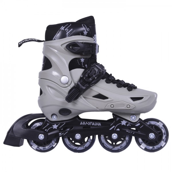 3K Rollers αυξομειούμενα πατίνια /Roller Skates/Παγοπέδιλα 3 μεγεθών 3 σε 1  - Γκρι  002.10306/RIS/GR