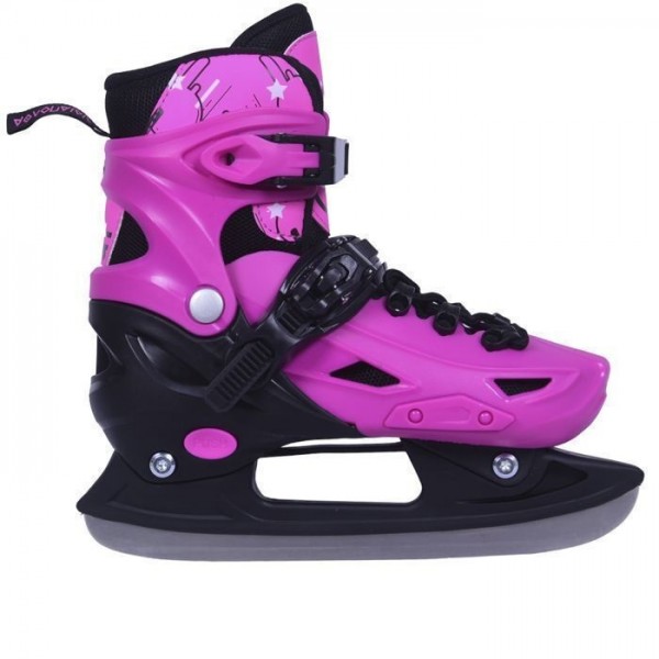 3K Rollers αυξομειούμενα πατίνια /Roller Skates/Παγοπέδιλα 3 μεγεθών 3 σε 1  Ροζ-  002.10306/RIS/P