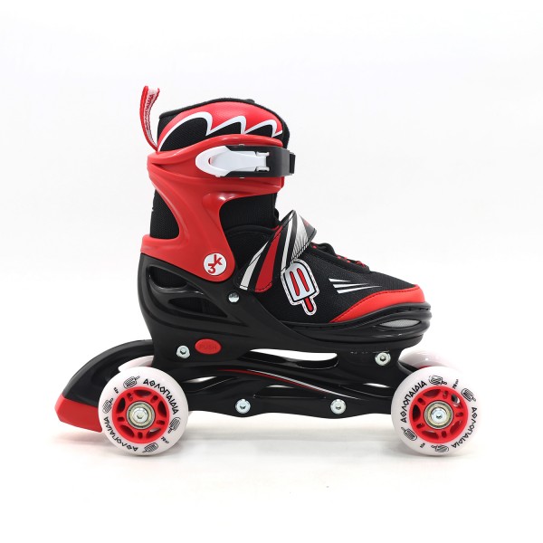 Rollers Αυξομειούμενα πατίνια 3 σε 1 (INLINE-QUAD-ΠΑΓΟΠΕΔΙΛΑ) , 002.10320/A