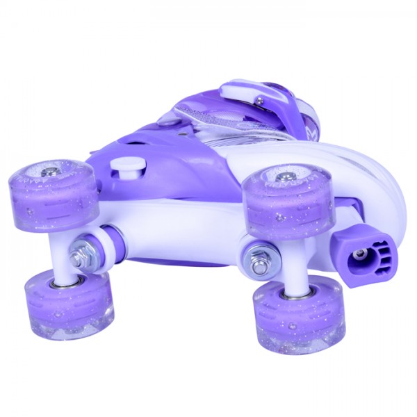 Rollers Αυξομειούμενα πατίνια QUAD για κορίτσια λιλά 002.10322/LP
