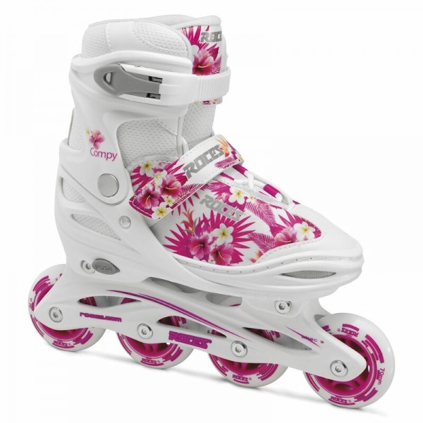 Rollers αυξομειούμενα Compy 9.0, white-pink-violet  18.400859