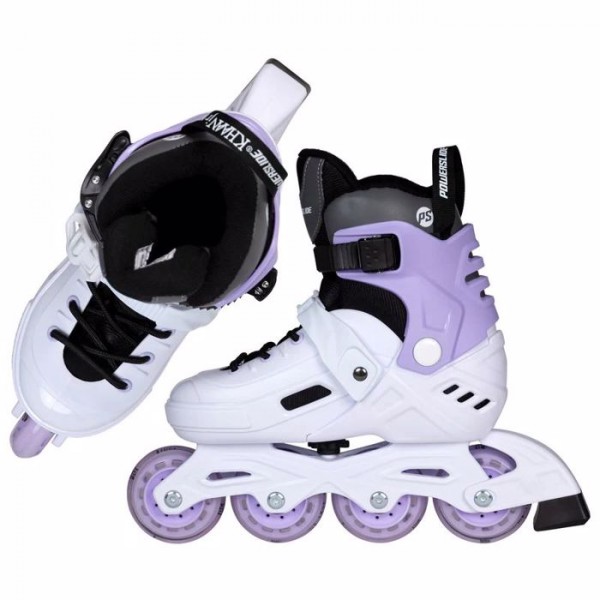 POWERSLIDE Khaan Junior NXT White Rollers Αυξομειούμενα Πατίνια - Λευκό/Μωβ 19.940701