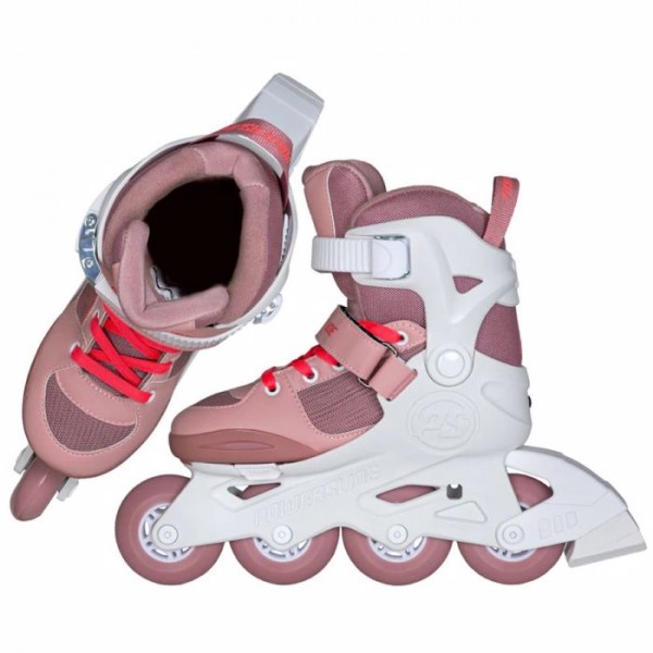 POWERSLIDE Rocket Pale Mauve Rollers Αυξομειούμενα Πατίνια - Λευκό/Ροζ 19.940712