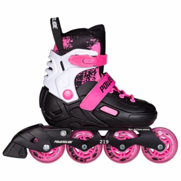 POWERSLIDE Khaan Magic Pink Rollers Αυξομειούμενα Πατίνια - Μαύρο/Λευκό/Ροζ 19.940717
