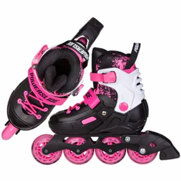 POWERSLIDE Khaan Magic Pink Rollers Αυξομειούμενα Πατίνια - Μαύρο/Λευκό/Ροζ 19.940717