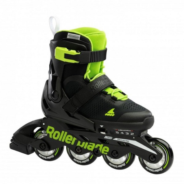 Rollers Αυξομειούμενα Inline Skates Rollerblade Microblade Black/Green 43.072219/BL/GR