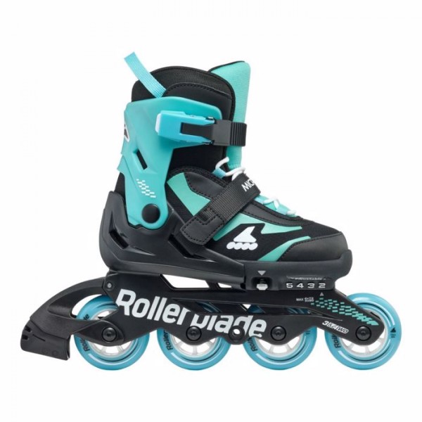 Rollers Αυξομειούμενα Πατίνια Inline Skates Rollerblade Microblade Μαύρο/Γαλάζιο 43.075153/BLK/LBLU