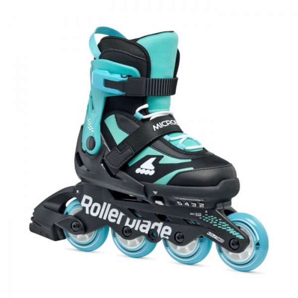 Rollers Αυξομειούμενα Πατίνια Inline Skates Rollerblade Microblade Μαύρο/Γαλάζιο 43.075153/BLK/LBLU