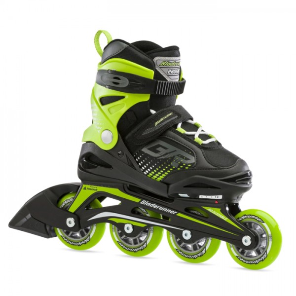 Rollers Αυξομειούμενα Inline Skates Rollerblade BLADE RUNNER Phoenix Πατίνια - Μαύρο/Πράσινο 43.0T1010