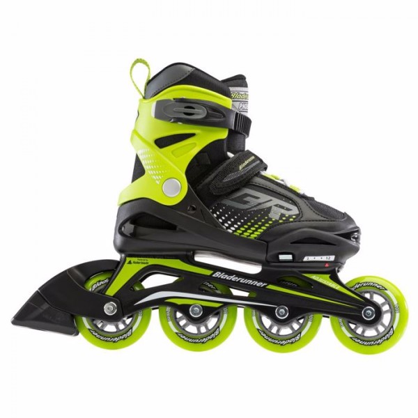 Rollers Αυξομειούμενα Inline Skates Rollerblade BLADE RUNNER Phoenix Πατίνια - Μαύρο/Πράσινο 43.0T1010