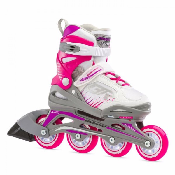 Rollers Αυξομειούμενα Inline Skates Rollerblade BLADE RUNNER Phoenix G Πατίνια - Λευκό/Φούξια 43.0T1011