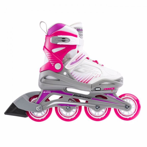 Rollers Αυξομειούμενα Inline Skates Rollerblade BLADE RUNNER Phoenix G Πατίνια - Λευκό/Φούξια 43.0T1011