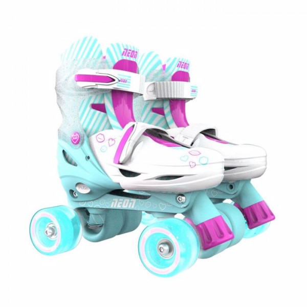 Αυξομειούμενα πατίνια Neon Combo 2 σε 1, γαλάζιο - ροζ 53.NT09T4