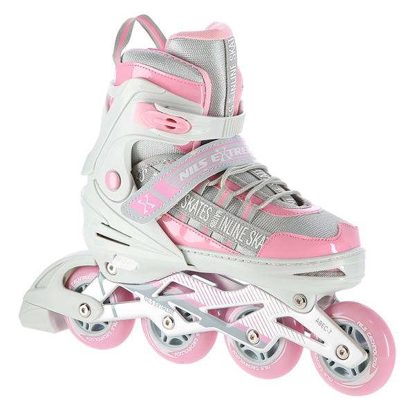Rollers Αυξομειούμενα πατίνια Ροζ IN-LINE SKATES NILS EXTREME NA1186