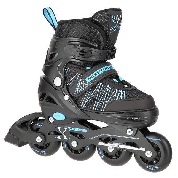 Rollers Αυξομειούμενα πατίνια 2 σε1 Μαύρο/Μπλε IN-LINE SKATES/HOCKEY ICE SKATES NH11912BL