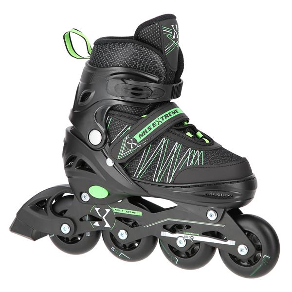 Rollers Αυξομειούμενα πατίνια 2 σε1 Μαύρο/Πράσινο IN-LINE SKATES/HOCKEY ICE SKATES NH11912GR