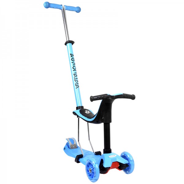 Scooter Πατίνι Αθλοπαιδιά Πολυμορφικό 3σε1, Μπλε 002.61212