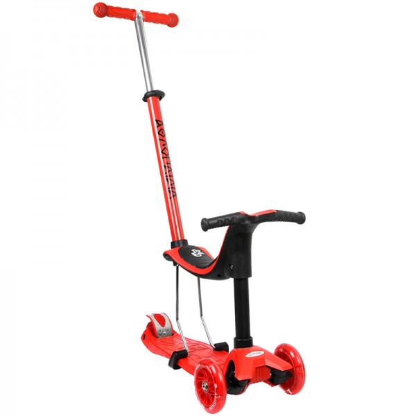 Scooter Πατίνι Αθλοπαιδιά Πολυμορφικό 3σε1, Κόκκινο 002.61212