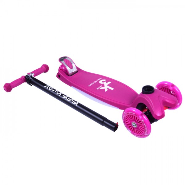 Scooter 3τροχο Πατίνι με φωτιζόμενη βάση και ροδάκια - Φούξια 002.61215/FU