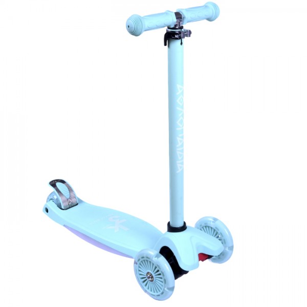 Scooter 3τροχο Πατίνι αναδιπλούμενο με φωτιζόμενη βάση και ροδάκια - Μέντα 002.61215/MN