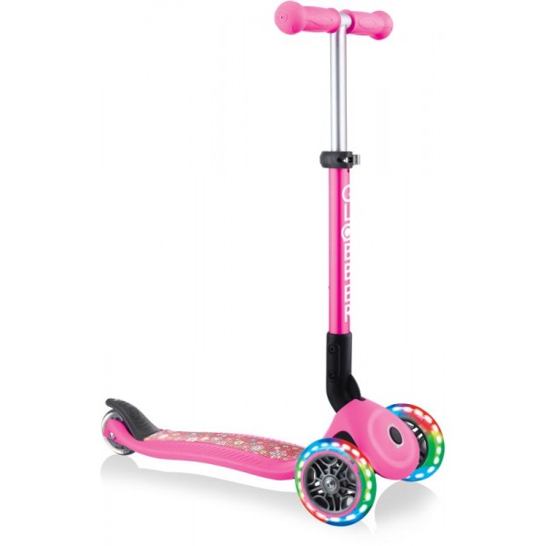 Scooter Πατίνι Junior Foldable Fantasy Lights Flowers Neon Pink (433-110)