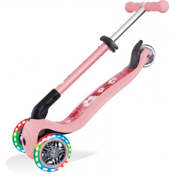 Scooter Πατίνι Junior Foldable Fantasy Lights Flowers Pastel Pink (433-210)