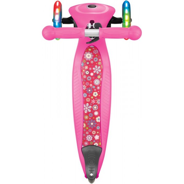 Scooter Πατίνι Globber Primo Foldable Fantasy Lights Flowers Neon Pink (434-110)