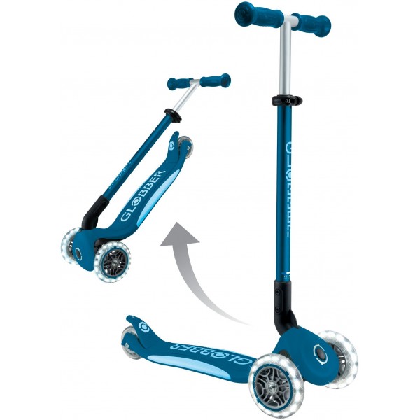 Globber Scooter Elite Lights V2 Petrol Blue (439-601-3)