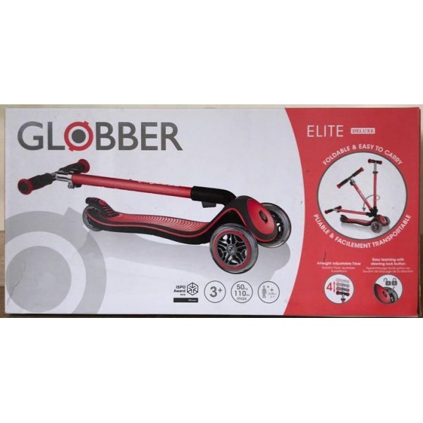 Scooter Πατίνι Globber Elite Deluxe-Red (444-402)
