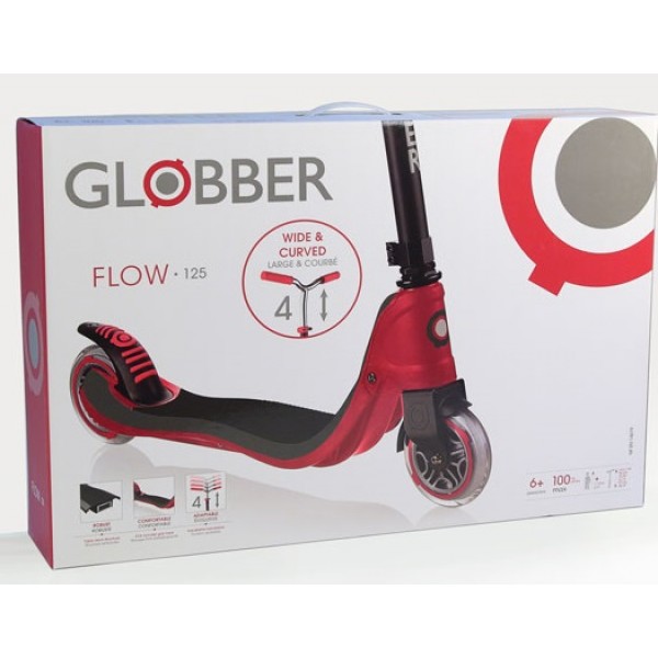 Scooter Πατίνι Globber Foldable Flow 125 Black-Red (473-102)