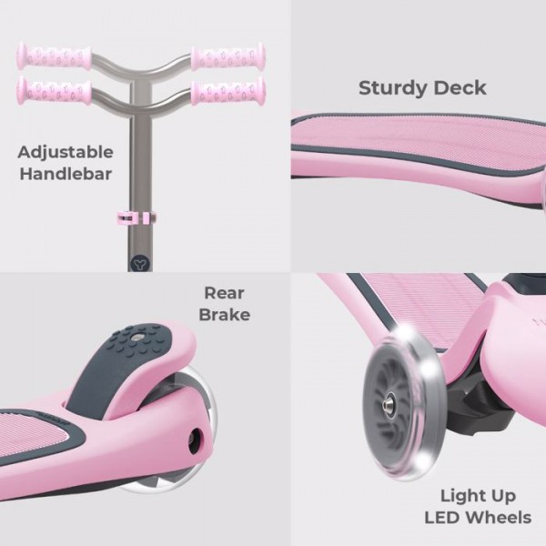Scooter Πατίνι Yvolution Glider Air Metal HB Pink 53.YS29P4