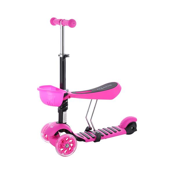 Scooter Πατίνι Παιδικό 3 σε 1 Ροζ ME LED ΦΩΤΑΚΙΑ NILS EXTREME HLB08PNK