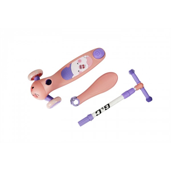 Scooter Πατίνι G&C 2σε1 FUN με μουσική Ροζ S618 